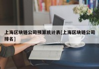 上海区块链公司预算统计表[上海区块链公司排名]